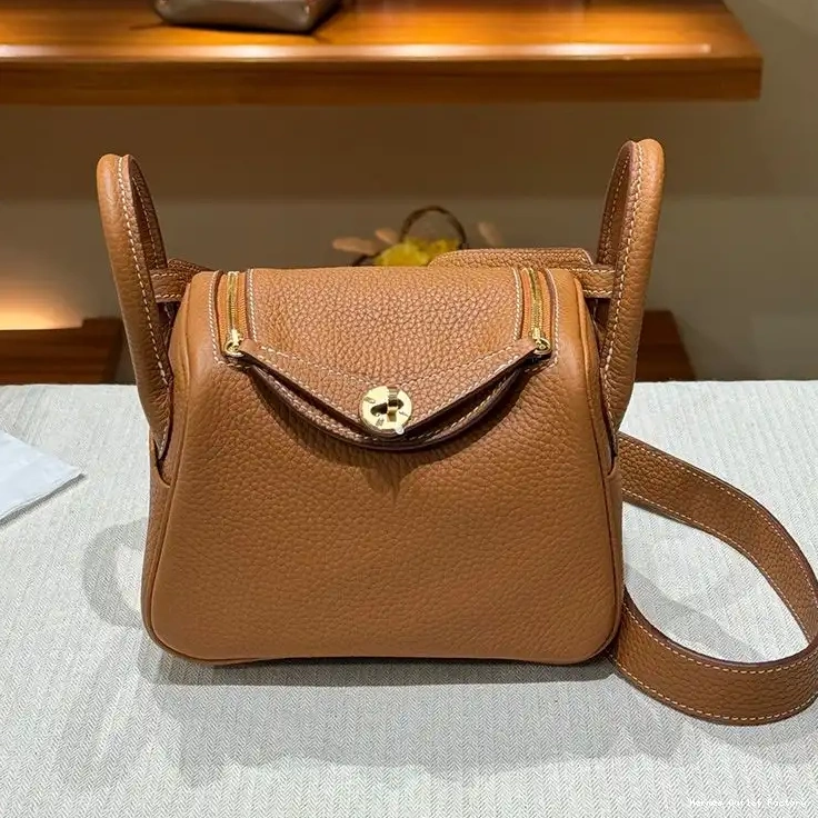 Togo Bag In Gold Hardware Lindy Leather Hermes Mini Brown 0426